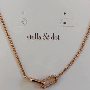 Stella & Dot Love Link Necklace - Rose Gold